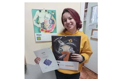 A végzős gimnazista munkái a májusi és a júniusi lapot díszítik (Bolyai TGK felvétele)