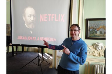 Boldog Zoltán Jókairól tartott előadást/Fotó: Lukács Melinda