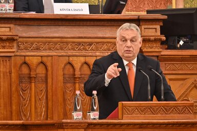 Orbán Viktor a konferencián (Ótos András felvétele)