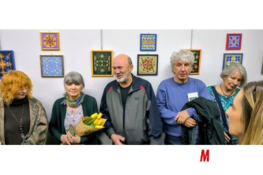 A Vajdasági Írószövetség Klubjában megnyílt Branislava Tucakov harmadik, önálló kiállítása (Fotó: Dávid Csilla felvétele)