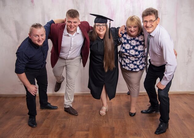 Szerda András és családja: felesége, Elvira, illetve gyermekei, Balázs, Ákos és Zsófi / Szerda András/archívum