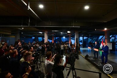 A Fidesz-KDNP eredményvárója Budapesten (Fotó: MTI)