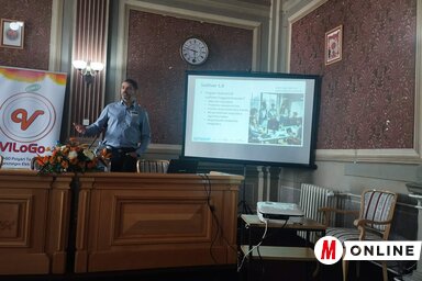 Dr. habil. Ferenc Rudolf Mesterséges intelligencia és alkalmazásai címmel tartott előadást  (Fotó: Kancsár Izabella felvétele)