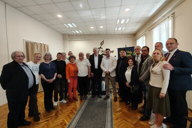 A csólyospálosi Danubia Rotary Club tagjai és a zentai rotarysok (Fotó: Horváth Zsolt)