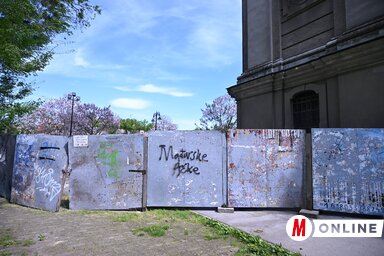 A magyarellenes, gyűlöletkeltő falfirka több szabadkaiban mély felháborodást váltott ki (Fotó: Molnár Edvárd felvétele)