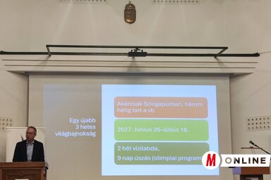 Az MVM Dome-ban először építenek fel ideiglenes medencét a vizes világbajnokságra (Fotó: Horváth Attial felvétele)