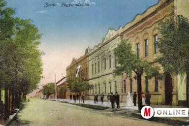 A zentai főgimnázium (Mák Ferenc archívumából)