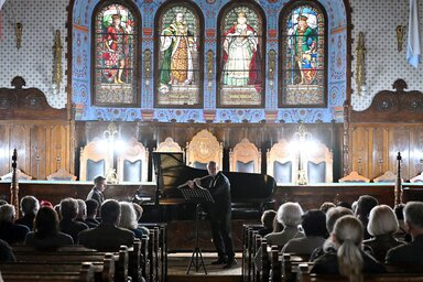 Bálint János és Vladimir Milošević a szabadkai Városházán (Molnár Edvárd felvétele)