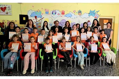 A Petőfi Sándor Általános Iskola alsós díjazottjai (A Petőfi Sándor Általános Iskola felvétele)
