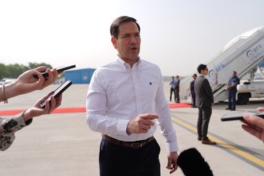 Rubio egyúttal megismételte Donald Trump amerikai elnök szavait, amelyek szerint Washingtont „nem sürgeti az idő" (Fotó: Beta/AP)