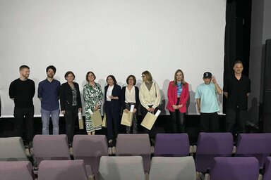Alkotók és szereplők – a kép tavaly készült, a film zombori, zártkörű bemutatóján (Az alkotók archívumából)