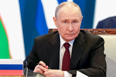 Vlagyimir Putyin hangsúlyozta, hogy Oroszországnak sohasem voltak agresszív szándékai az európai országokkal szemben (Fotó: Beta/AP)