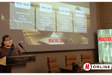 Edvina Erdedi, direktorka „D.o.o. za novinsko-izdavačku delatnost Magyar Szó Lapkiado Kft”, otvorila je konferenciju (fotografija Čile David)