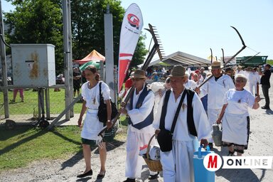 A csapatok kivonulása a búzaparcellára/Paraczky László felvétele