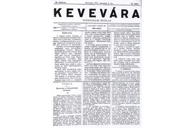 Kevevára hírlap (Országos Széchényi Könyvtár)