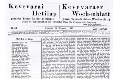 Kevevára hírlap (Országos Széchényi Könyvtár)