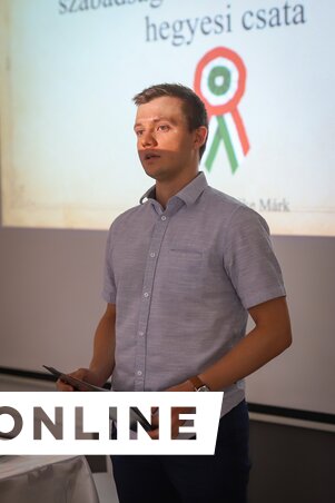 Csőke Márk történész a hegyesi csatáról beszélt (Fotó: Lakatos János felvétele)