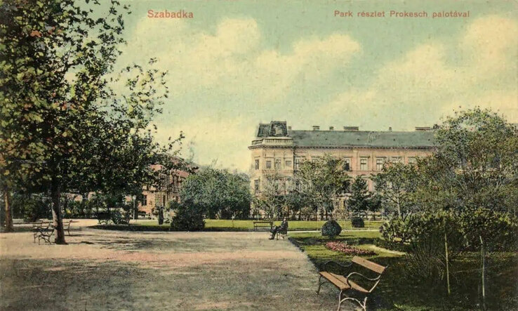 A park egy ma már nem létező részlete egy régi képeslapon (Fotó: vremeplovac.com)