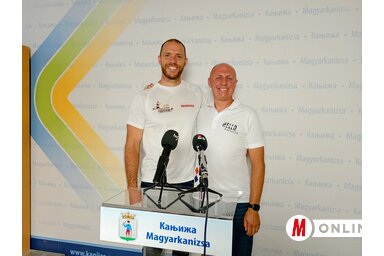 Pálfi Krisztián és Kónya Róbert számoltak be az idei Futó- és Úszófesztivál menetéről (Fotó: BJK)
