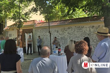 A falfestményt Davor Gromilović zombori vizuális művész készítette (Molnár Edvárd felvétele)