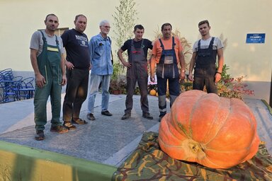 Az óriástök a standon (Fotó: Varga Zoltán)