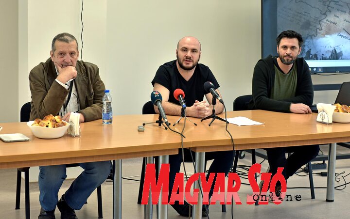Bodzsoni István, Herczeg Zsolt és Szalai Adrián a sajtótájékoztatón (Fotó: Gergely Árpád)