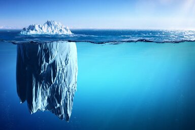 Iceberg floating in Polar Sea