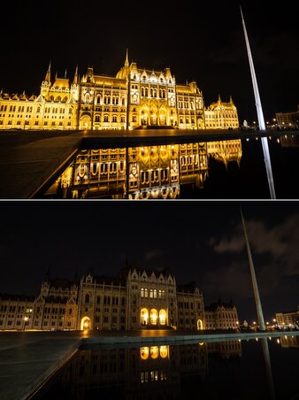 Budapesten este fél kilenctől egy órára lekapcsolták a világítást (Fotó: MTI)