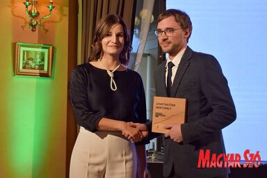 Rigó Flórián a „Legkitartóbb mentorált” elismerést vehette át (Fotó: Gergely Árpád)