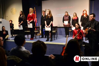 A Magyar Tanszék Kreatív Műhelyének március 15-i műsora (Dávid Csilla archív felvétele)