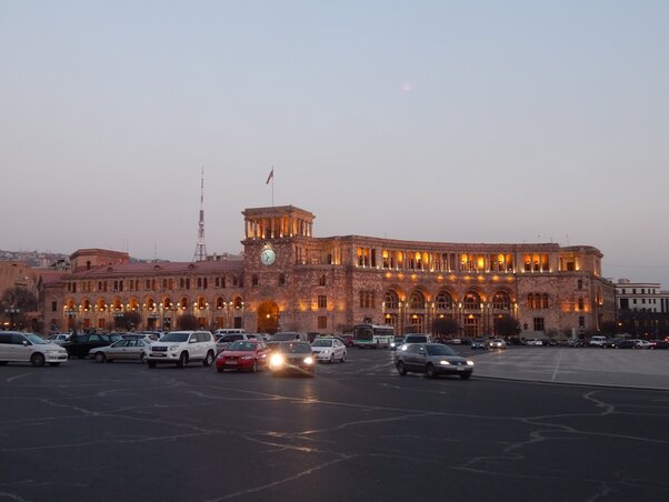 A Köztársaság tér Jerevánban