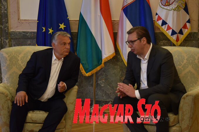 Orbán Viktor és Aleksandar Vučić (Ótos András felvétele)