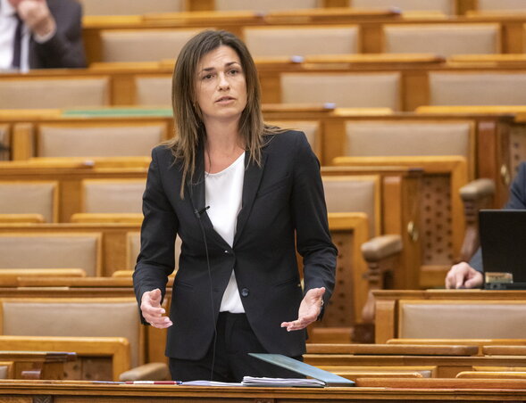 Varga Judit a parlamentben (Fotó:MTI)
