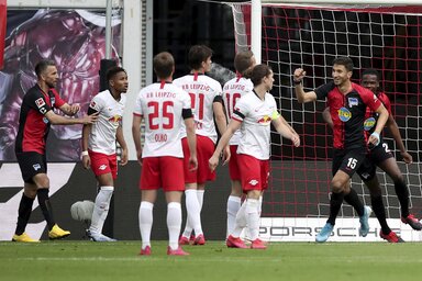 Marko Grujić korai gólja hideg zuhanyként érte a lipcseieket (Fotó: Beta/AP)