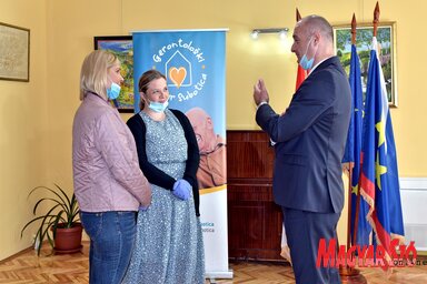 Ana Trkulj és Március Martina Nenad Ivanišević társaságában (Fotó: Gergely Árpád)