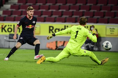 Gulácsi passzát Werner váltotta gólra (Fotó: Beta/AP)