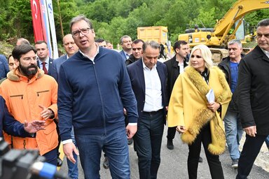 Aleksandar Vučić: Jobb feltételek közepette élhet majd a lakosság Sandžakban is (Fotó: Beta)