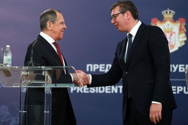 Aleksandar Vučić köszönetet mondott Oroszországnak, hogy támogatja Szerbiát az ENSZ Biztonsági Tanácsában és egyéb nemzetközi szervezetekben is (Fotó: Beta)