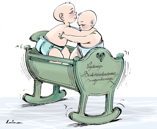 Léphaft Pál karikatúrája