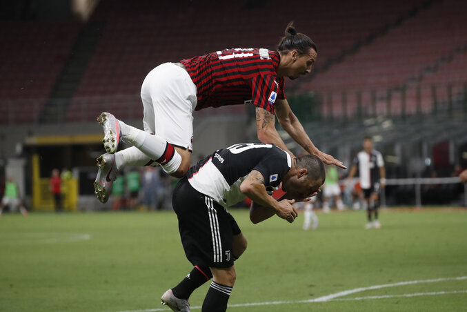 Ibrahimovićtyal mindenkin átgázol a Milan (Fotó: Beta/AP)