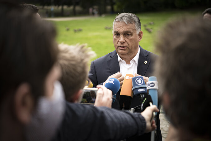 Orbán Viktor nemzetközi sajtótájékoztatója (Fotó: MTI)