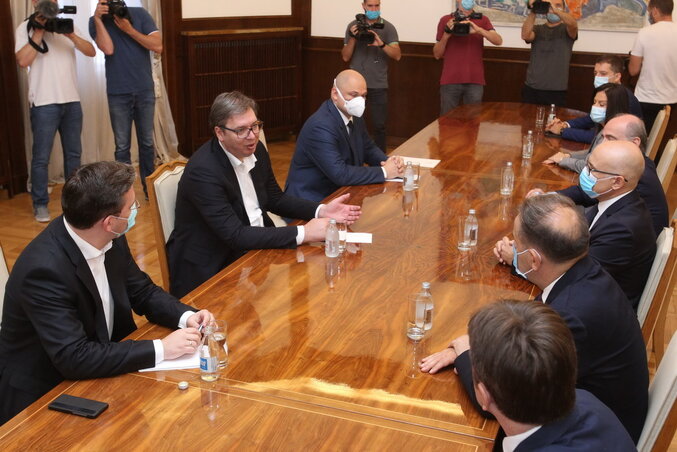 Vučić és Vučević tárgyalásán sem derült ki, ki lesz a kormányfőjelölt (Fotó: Beta)