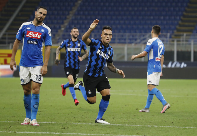 Lautaro Martinez csöndre intette a nápolyiakat (Fotó: Beta/AP) Lautaro Martinez csöndre intette a nápolyiakat (Fotó: Beta/AP)