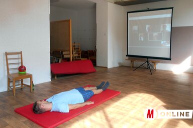 Gyakorlatvégzés videókonferencia segítségével (Gruik Zsuzsa felvétele)