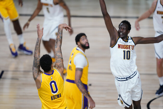 Kyle Kuzma az utolsó másodpercben dobta be a győztes hárompontost (Fotó: Beta/AP)