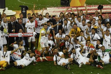 Ünnepel a Sevilla (Fotó: Beta/AP)