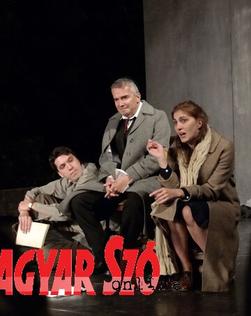 Az ember ára egyik jelenetében Dušan Vukašinović, Jugoslav Krajnov és Elor Emina (Fotó: Bozsoki Valéria)