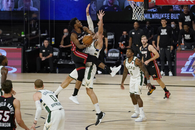 A rutinos Jimmy Butler az egész sorozatban a Miami vezére volt (Fotó: Beta/AP)