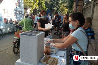 A piacokon is eredményes volt a gyűjtés (Fehér Rózsa felvétele)