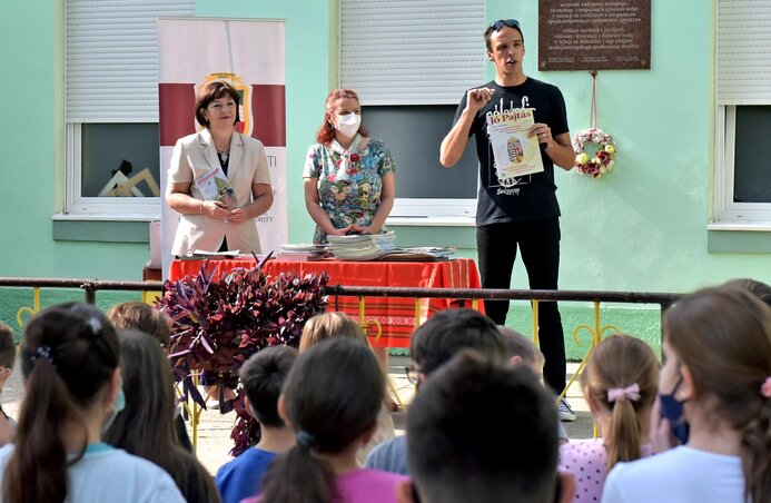 De Negri Ibolya, Varjú Márta és Benedek Miklós a bemutatón (Gergely Árpád felvétele)